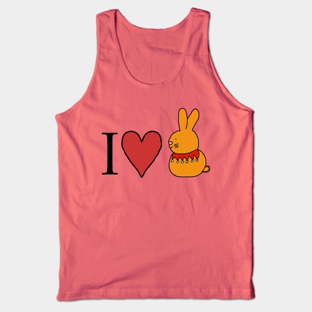 I Love My Cute Bunny Rabbit Tank Top by ellenhenryart